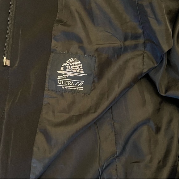 Nuage Real Fur Trim Hooded Coat Black Size M - Picture 12 of 16